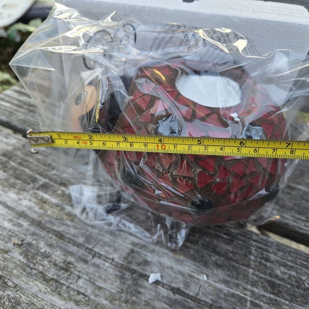 New Home Interiors Mosaic Ladybug Tealight Candle Holder 69022 Cute! - Picture 6 of 7